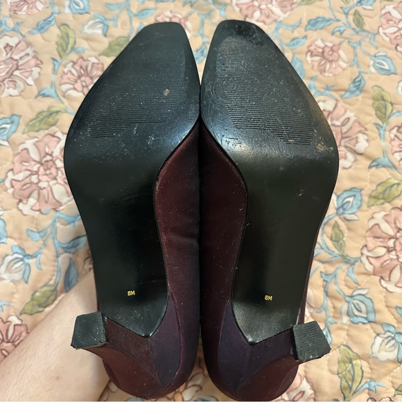 Karen Scott Burgundy Heels Size 8 - Picture 5 of 5